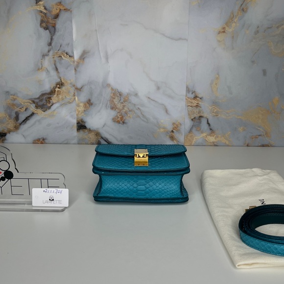 Celine Small Box - Blue Python - Picture 5 of 5